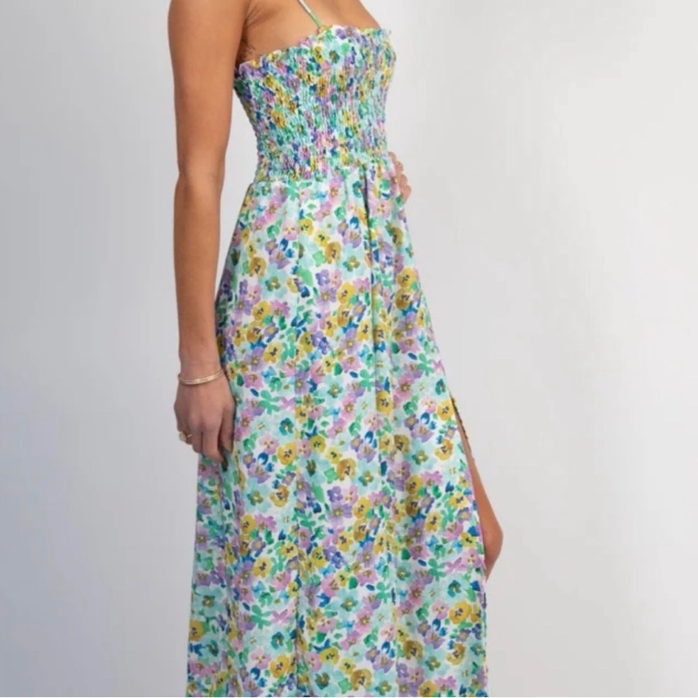 RESA Strapless Floral Dress - Multicolor